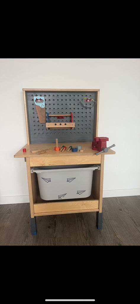 IKEA Werkbank / Speelwerkbank – Hout – Compleet & Stevig, Ophalen of Verzenden, Gebruikt