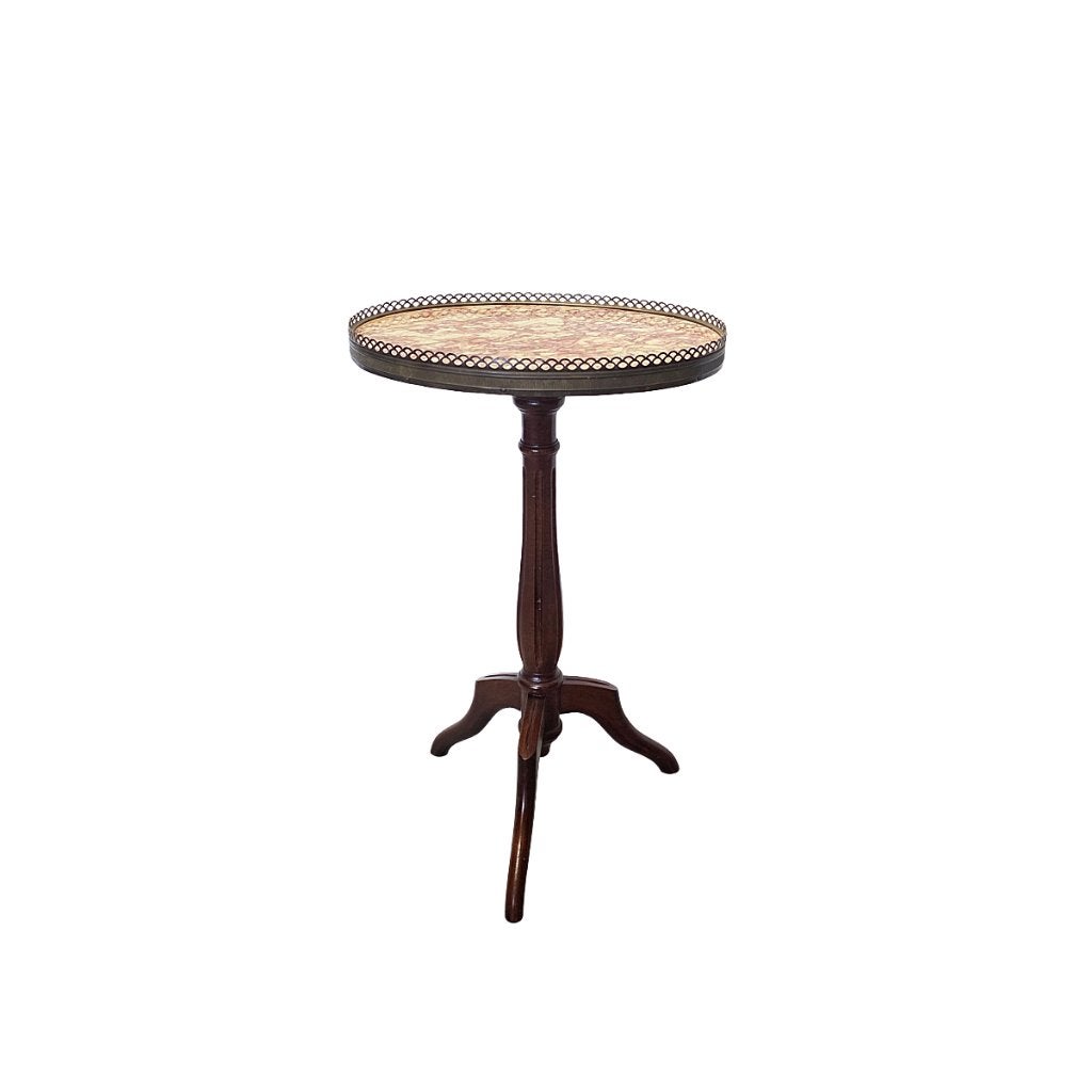 Frans klassiek stijl bijzettafel met ovale blad, jaren 60/70, Ophalen of Verzenden