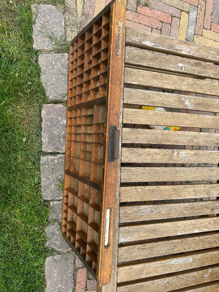 Oude lade uit drukkerij, Ophalen of Verzenden