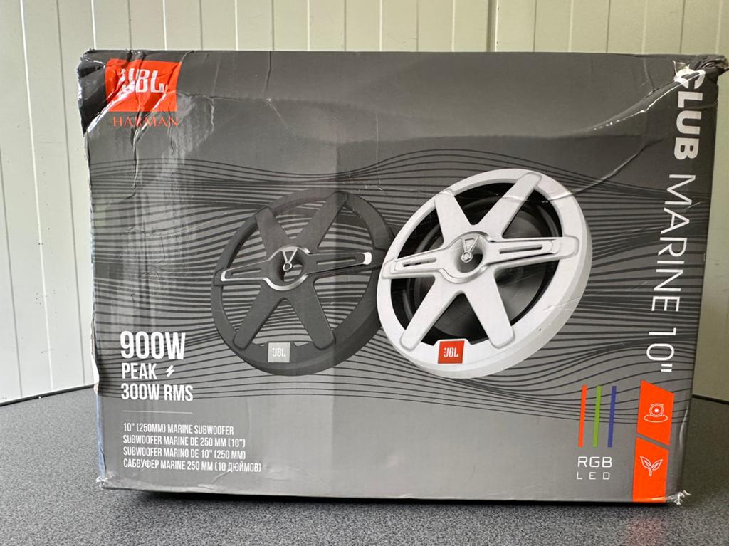 JBL Club Marine 10 Inch Passieve Boot Subwoofer - 900 w, Auto diversen, Autospeakers, Ophalen of Verzenden, Zo goed als nieuw