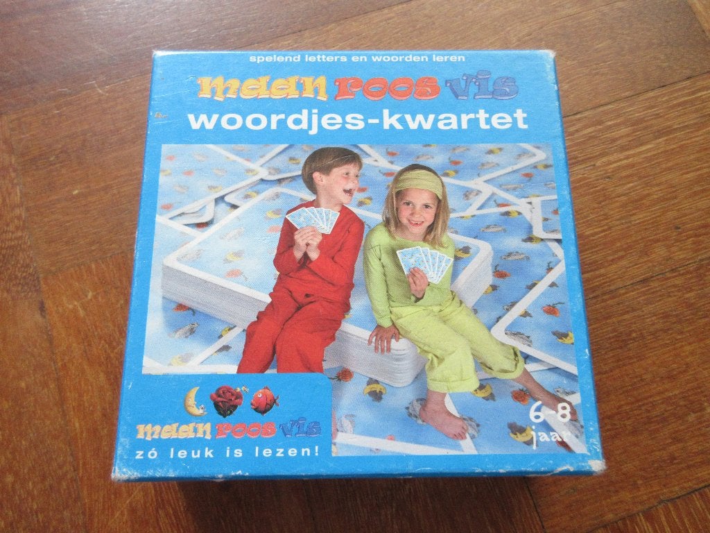 Maan Roos Vis woordjes-kwartet, Ophalen of Verzenden, Gebruikt, Taal en Lezen