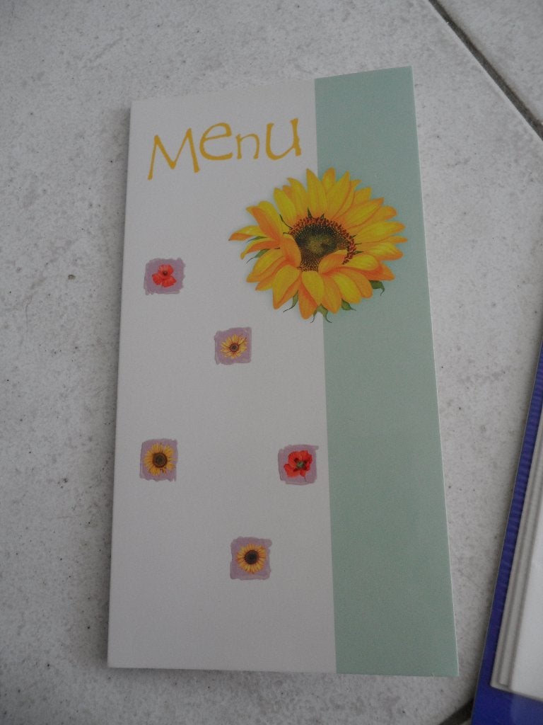 5 menu kaarten - 3 setjes van 5 beschikbaar, Ophalen of Verzenden, Nieuw