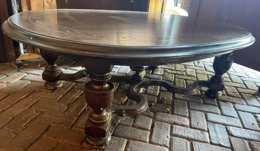 salontafel ovaal, Ophalen