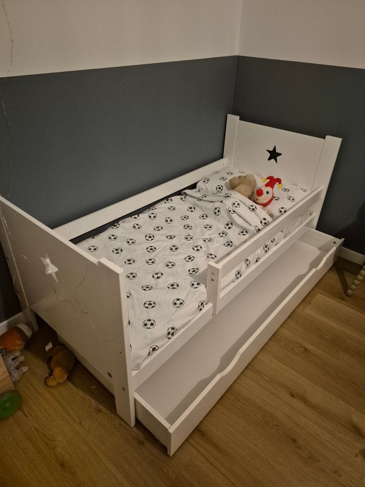 Kinderbed met lade (Petit Amelie), Kinderen en Baby's, Ophalen, Gebruikt, 70 tot 85 cm, Lattenbodem