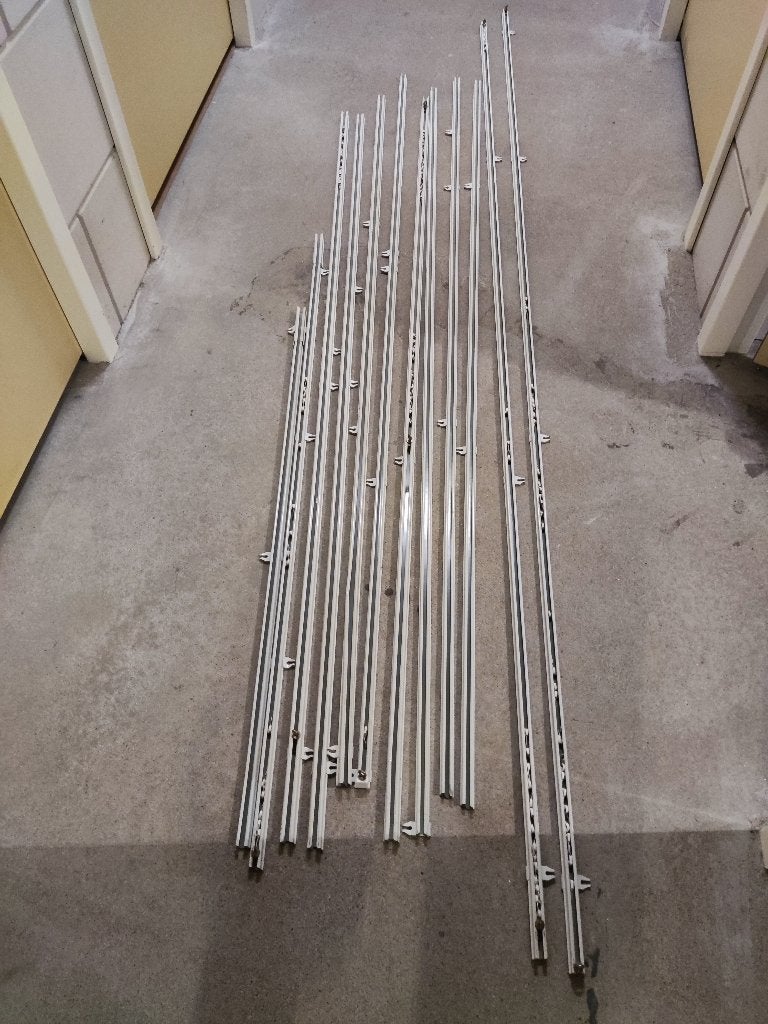 Gordijnrails, Ophalen, 200 cm, Gebruikt, Wit