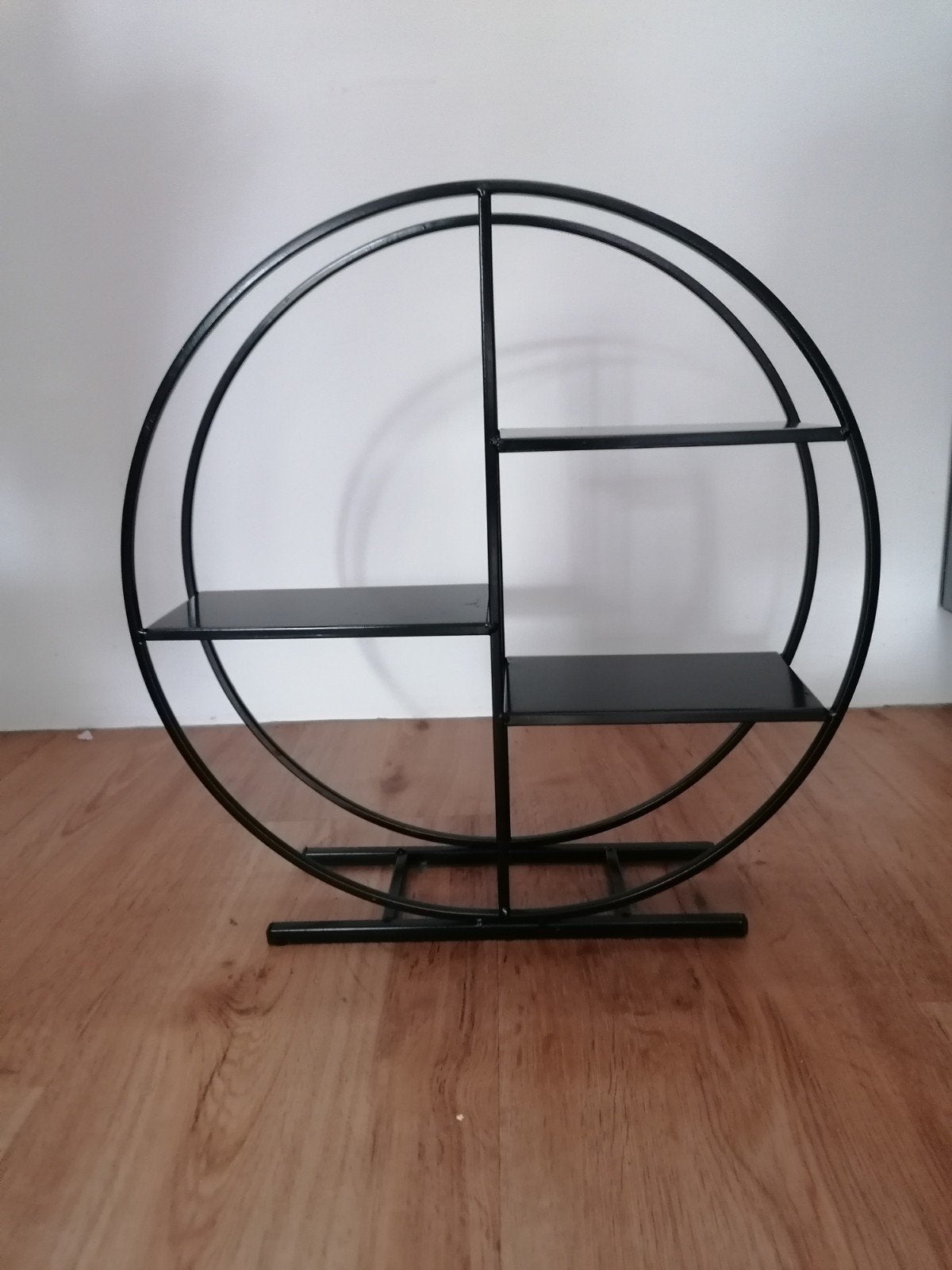 Zwart metalen decoratierek - industrieel design, Ophalen of Verzenden, Gebruikt