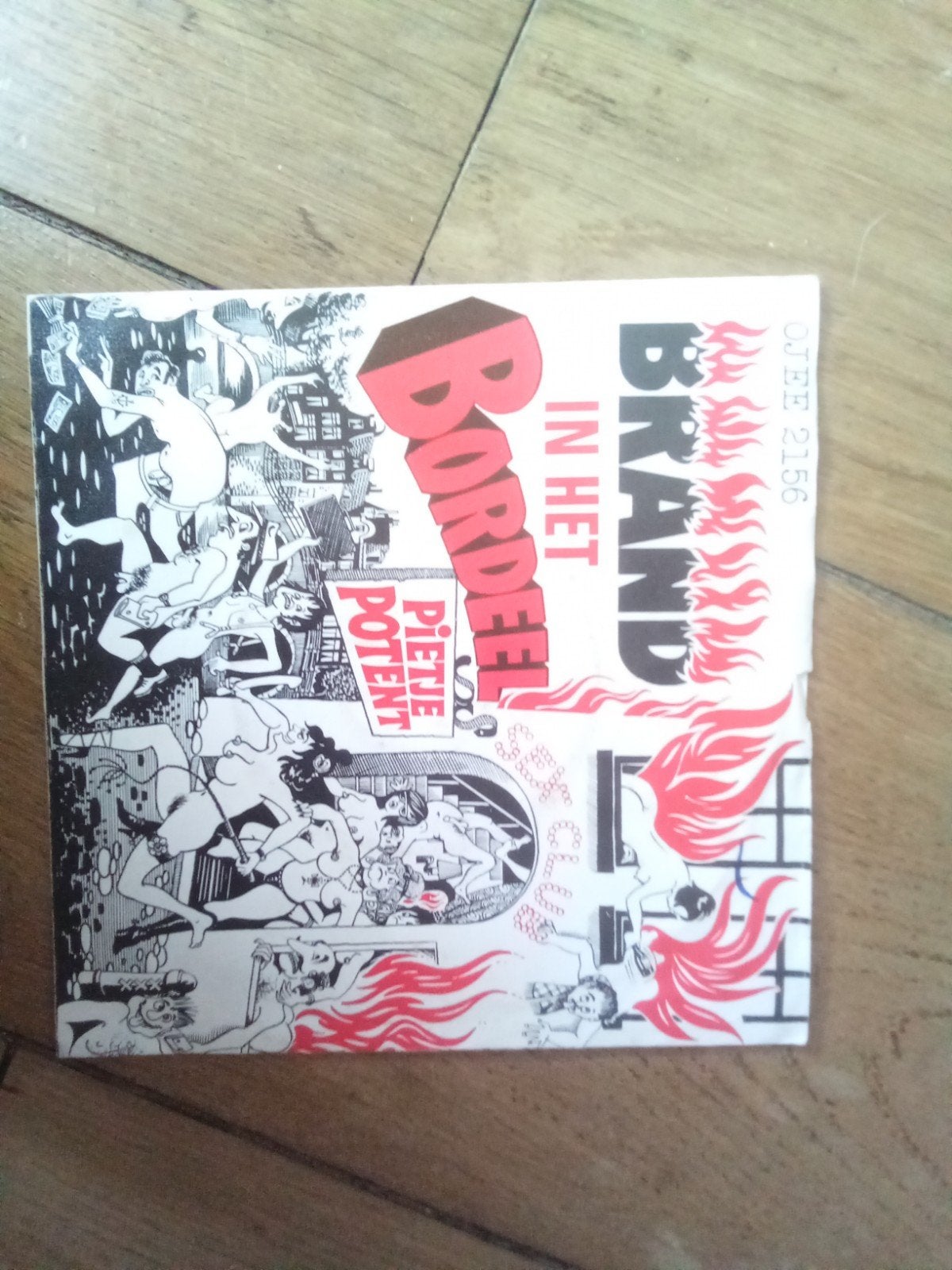 Pietje Potent - Brand in het Borddeel 7 inch vinyl single, Gebruikt, 7 inch, Ophalen of Verzenden, EP