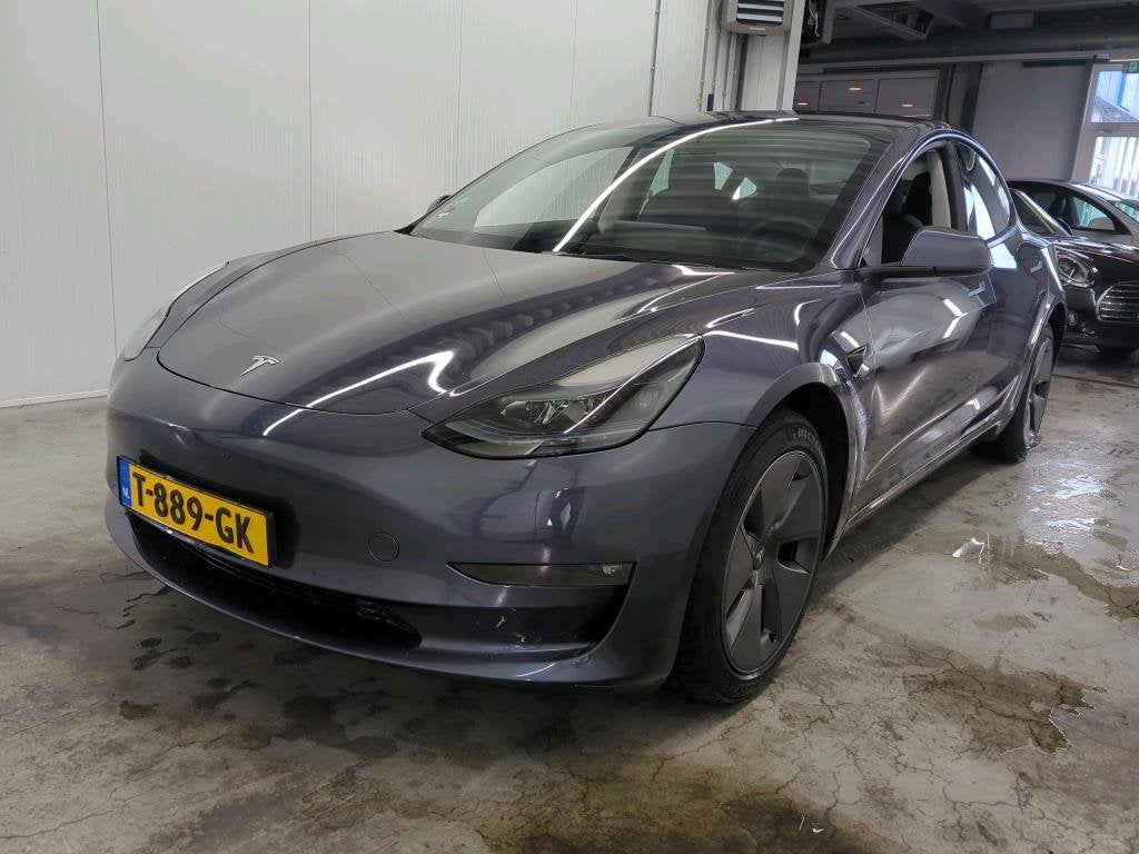 Tesla Model 3 Long-Range AWD 351pk 75 kWh 93.9% SoH UPGRADE, Auto's, Automaat, Dealer onderhouden, Gebruikt, Zwart