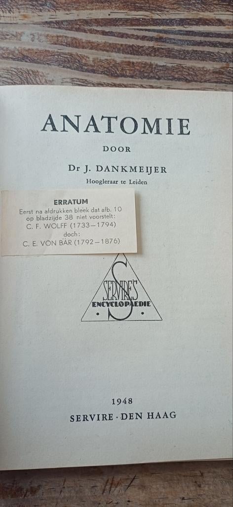 Anatomie - Dr. J. Dankmeijer (1948), Gelezen, Ophalen of Verzenden, WO, Dr J. Dankmeijer