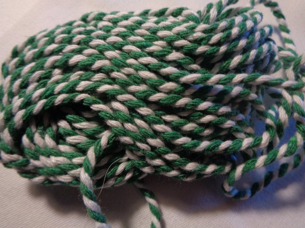 7 meter groen wit koord nr ka 075, Ophalen of Verzenden