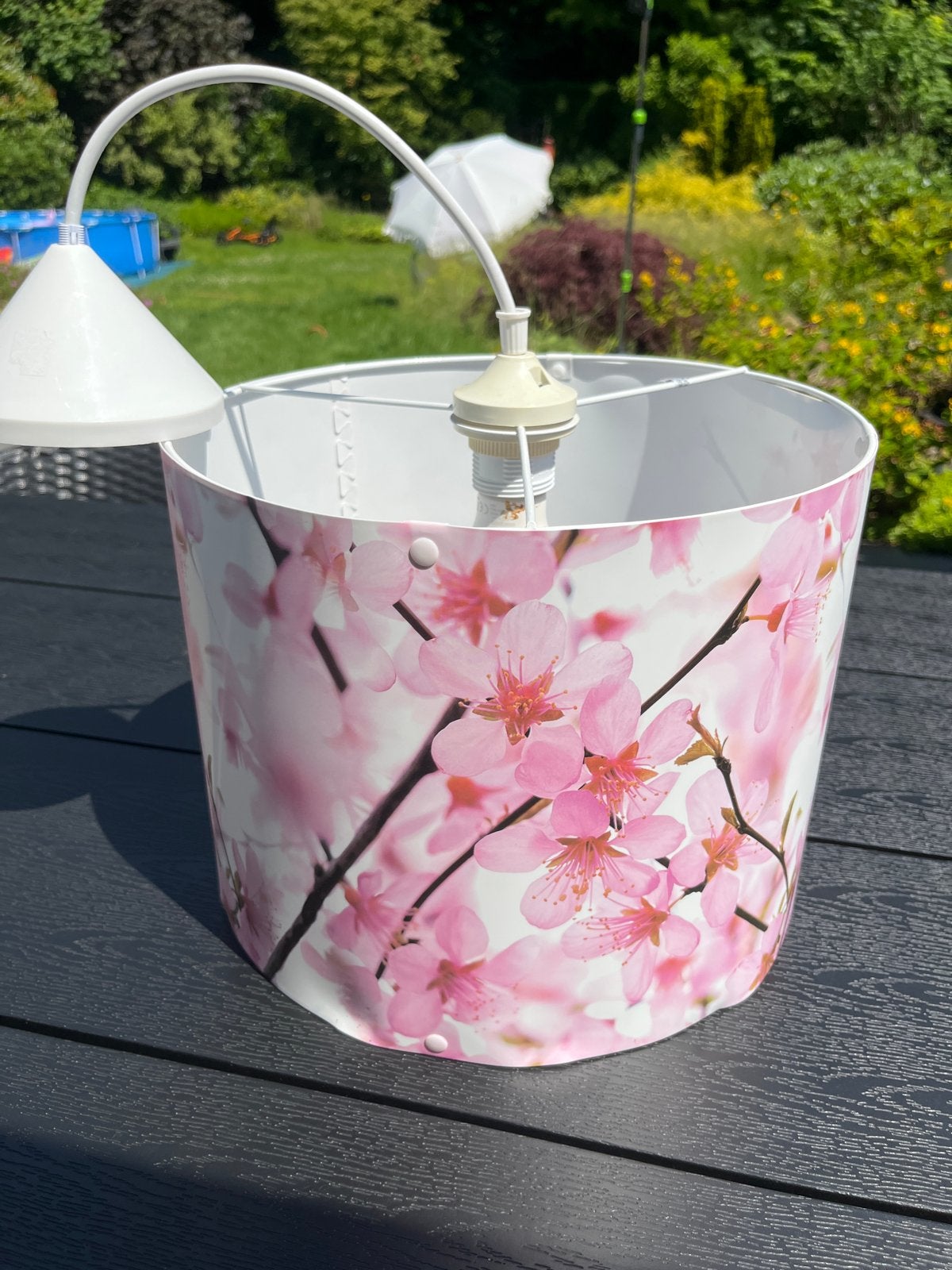 Hanglamp Roze bloemen, Ophalen, Zo goed als nieuw