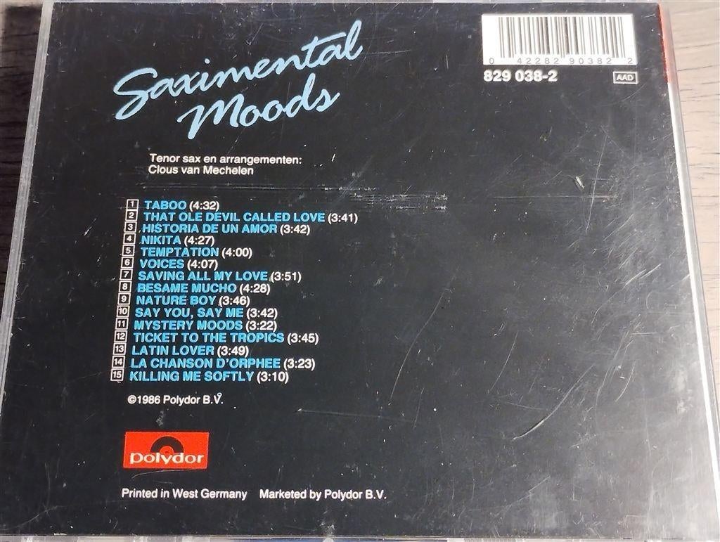 Clous van Mechelen ‎- Saximental Moods, Ophalen of Verzenden, 1980 tot heden, Zo goed als nieuw, Jazz
