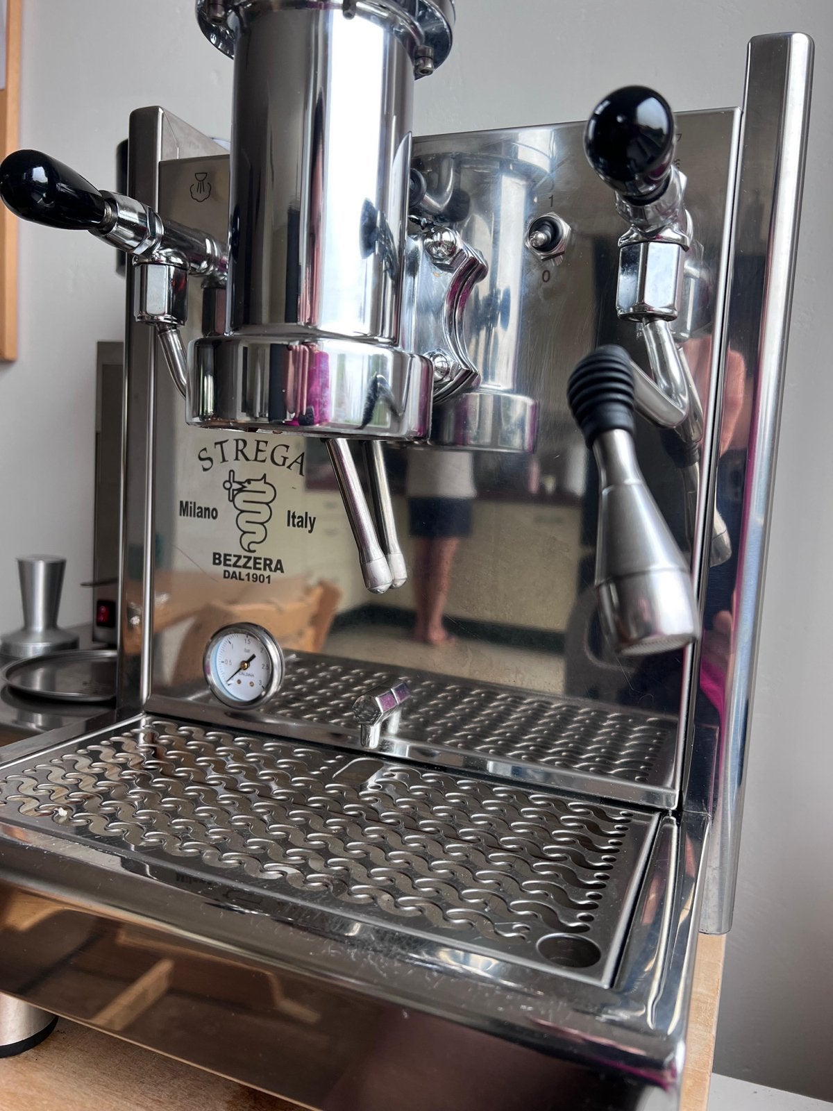 Bezzera Strega espresso machine + BB 005 koffiemolen, Gebruikt, Espresso apparaat, Koffiebonen, 2 tot 4 kopjes