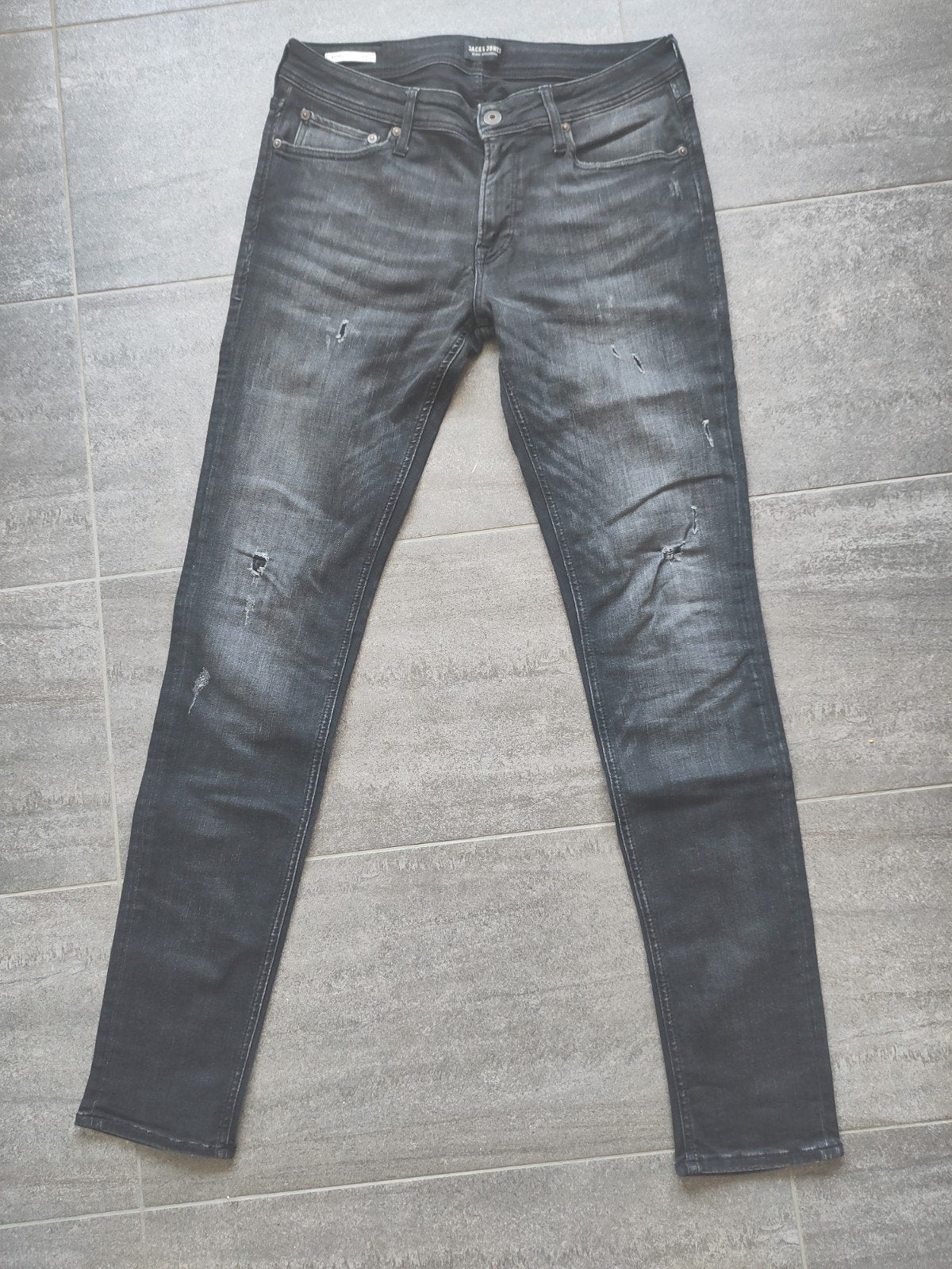 Jack & Jones skinny fit Liam jeans zwartvmaat 34/36 - Nieuw, Zwart, Nieuw, Ophalen of Verzenden, W33 - W34 (confectie 48/50)