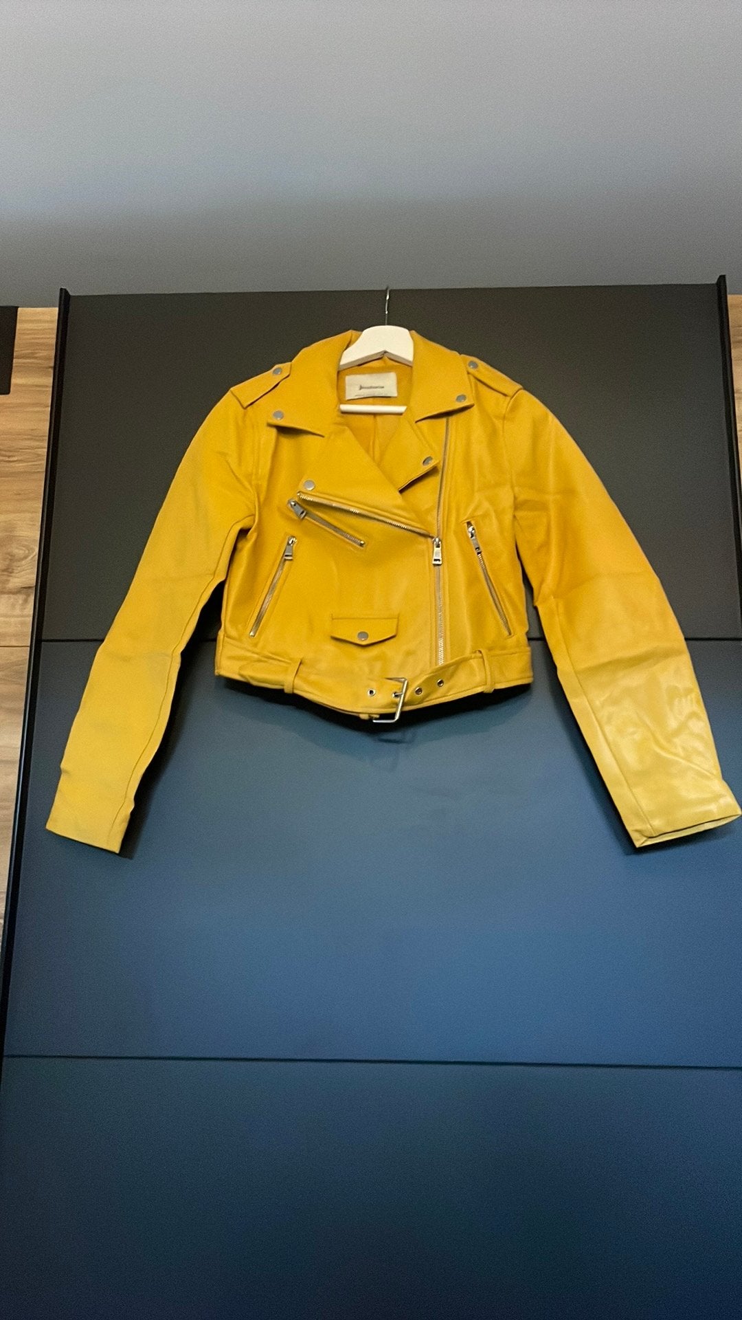 Gele biker jack, Ophalen of Verzenden, Nieuw, Maat 38/40 (M), Geel