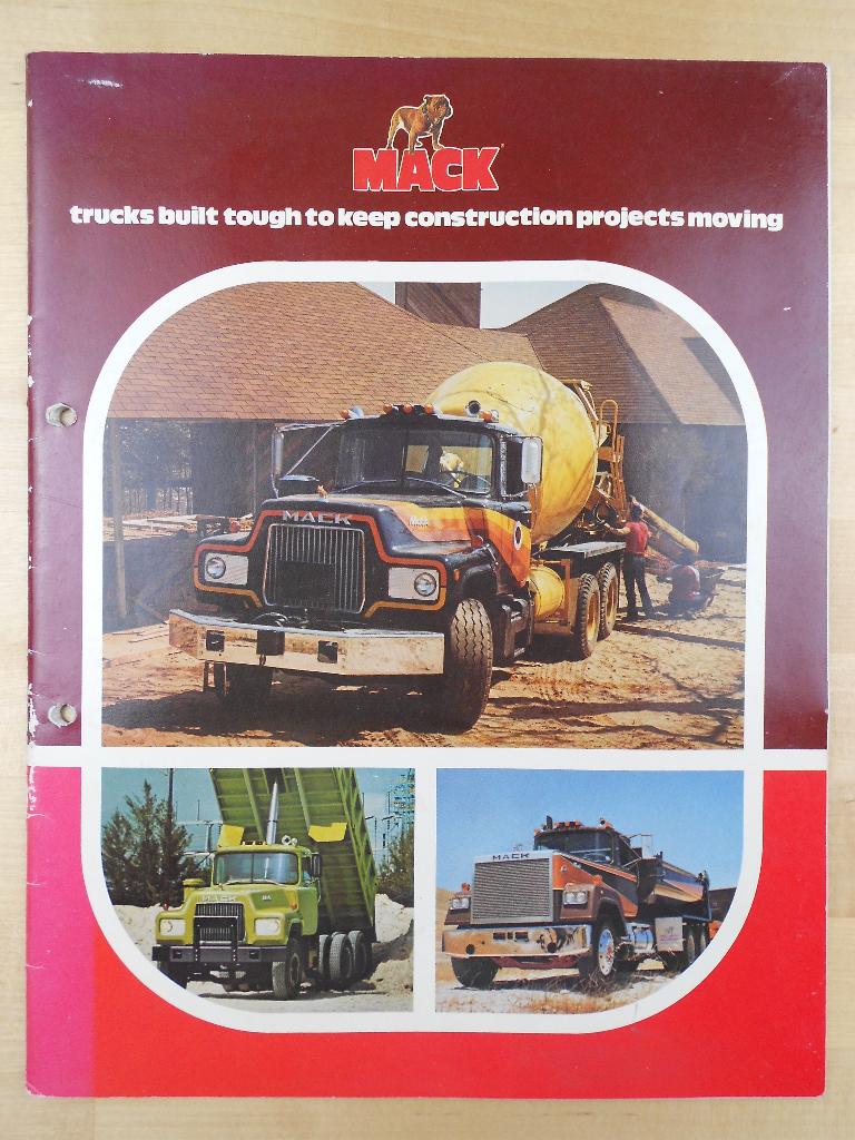 Mack Bouwvoertuigen Brochure 1978 DM R RD RW RL RS RM DMM, Mack, Ophalen of Verzenden, Zo goed als nieuw, Overige merken