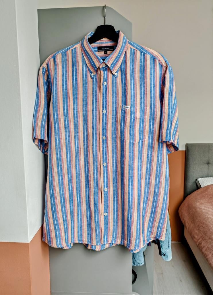 Faconnable 100% linen short sleeve shirt - Size XL, Kleding | Heren, Overige kleuren, Verzenden, Nieuw, Overige halswijdtes