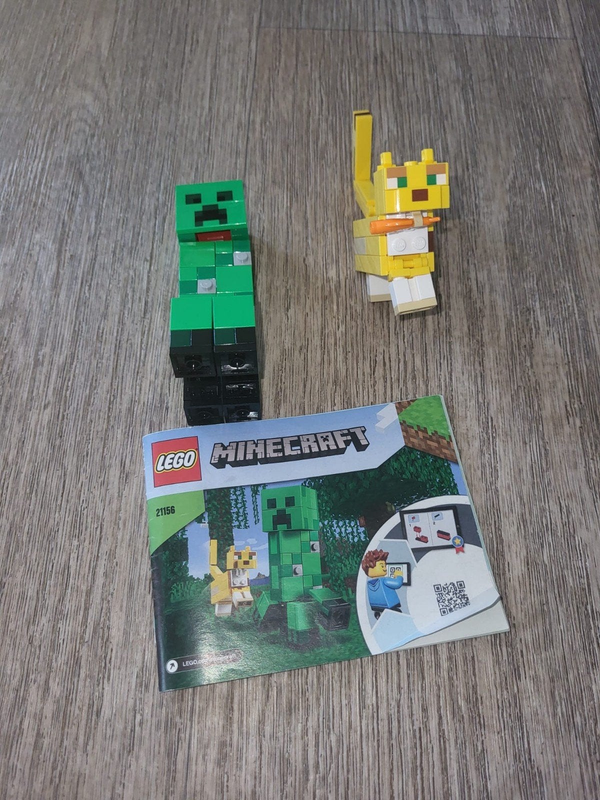 LEGO Minecraft Creeper en Ocelot met handleiding, Ophalen of Verzenden, Zo goed als nieuw, Overige merken