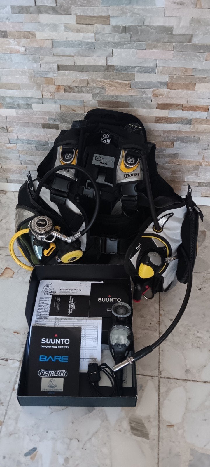 Mares Hub Trimvest met Suunto Duikcomputer, Ophalen of Verzenden, Gebruikt, Duikcomputer