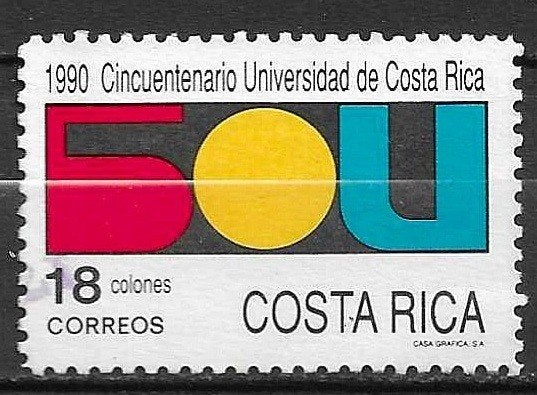 Costa Rica 1990 -voor ejon 0.05, Ophalen of Verzenden, Gestempeld, Midden-Amerika