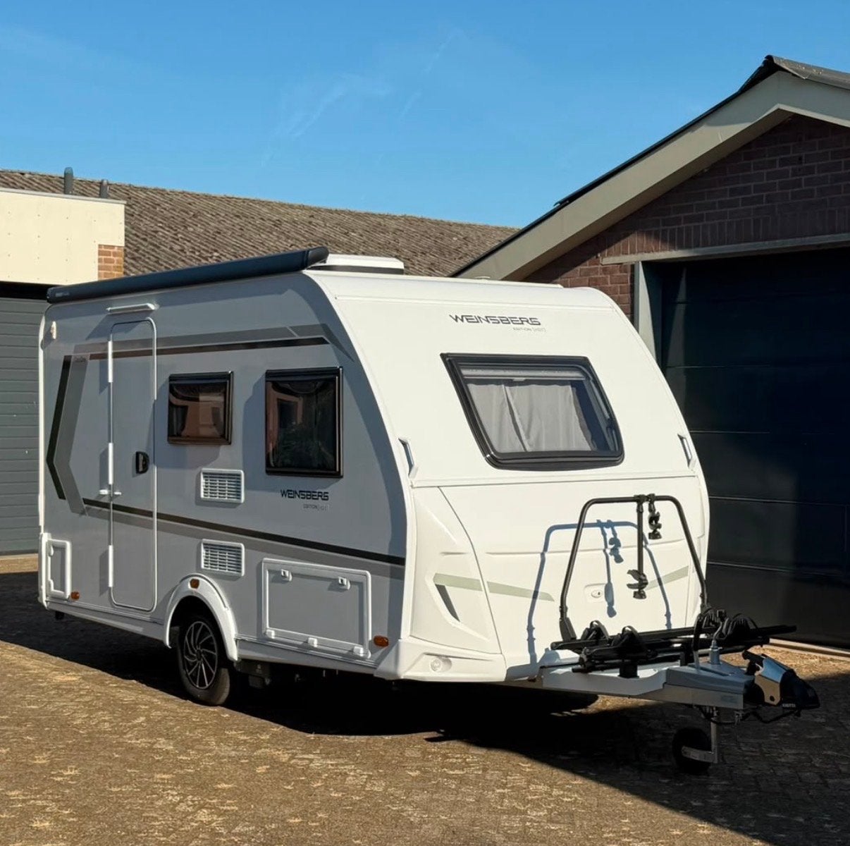Weinsberg CaraOne met Airco, Mover, Luifel en Fietsendrager, Ophalen