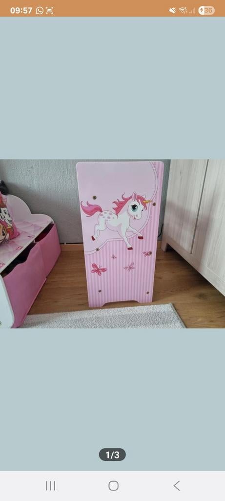 Roze eenhoorn kastje voor kinderkamer, Ophalen, Gebruikt, Overige typen