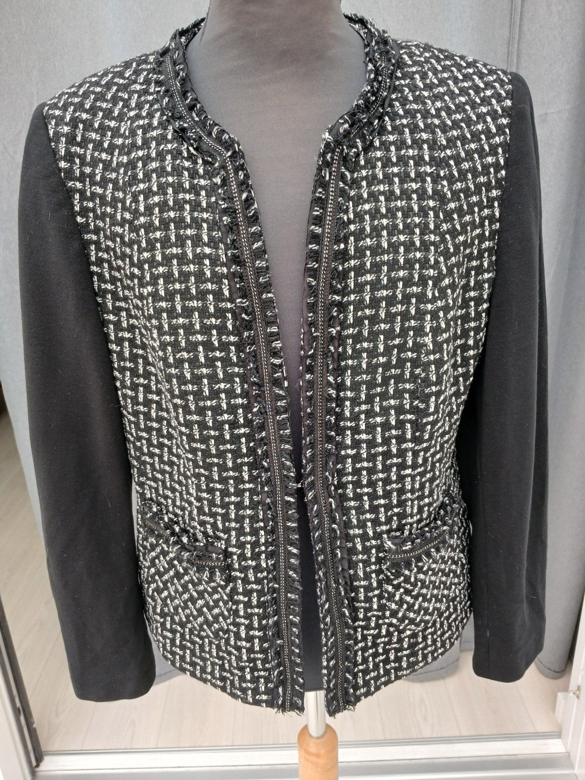 Gerry Weber blazer maat 42 Zwart/Wit, Zwart, Maat 42/44 (L), Ophalen of Verzenden, Gedragen