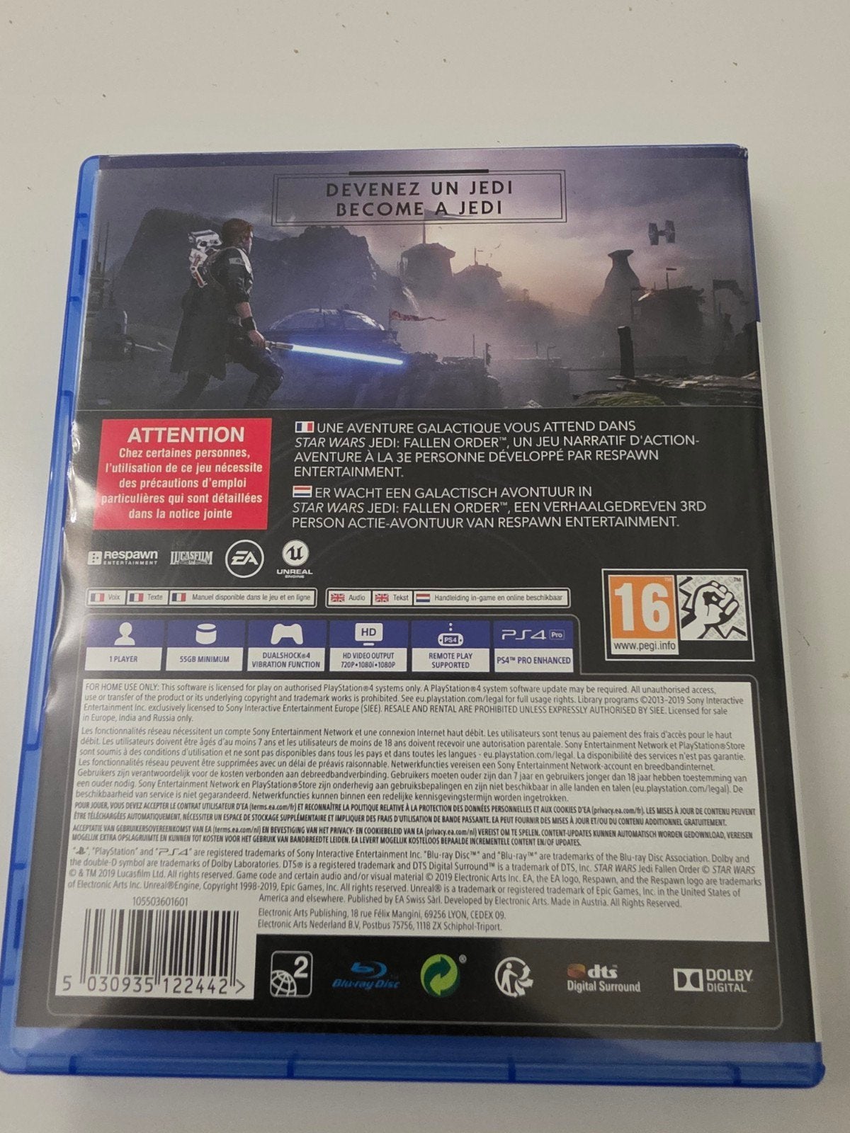 Star Wars Jedi: Fallen Order voor PS4 en PS5 Lees Goed, Avontuur en Actie, Electronic Arts, 1 speler, Ophalen of Verzenden