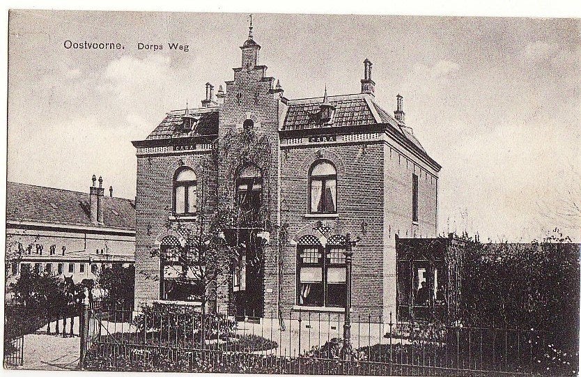 Oostvoorne (ZH) Dorps weg 1908 (?), Verzamelen, Ophalen, Voor 1920, Gelopen, Zuid-Holland