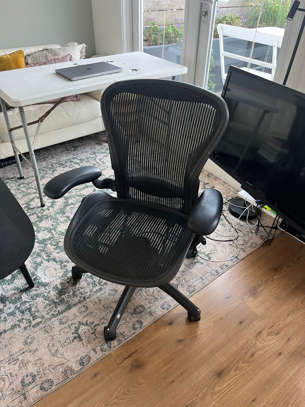 Herman Miller Aeron bureaustoel - perfecte staat, Ophalen, Zwart, Zo goed als nieuw, Bureaustoel