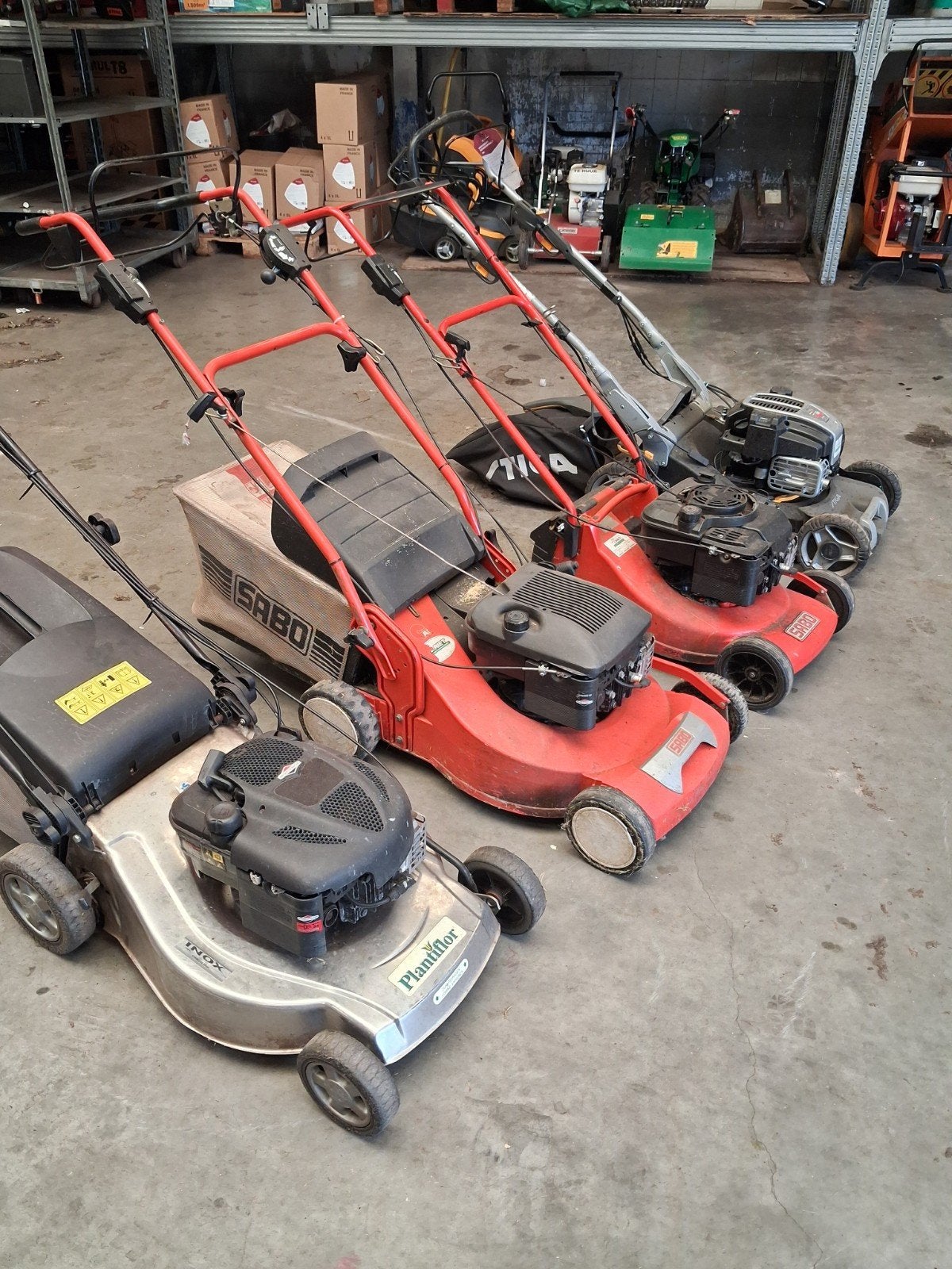 4  x  gazonmaaier  1  koop  sabo  stiga etc, Ophalen, Gebruikt