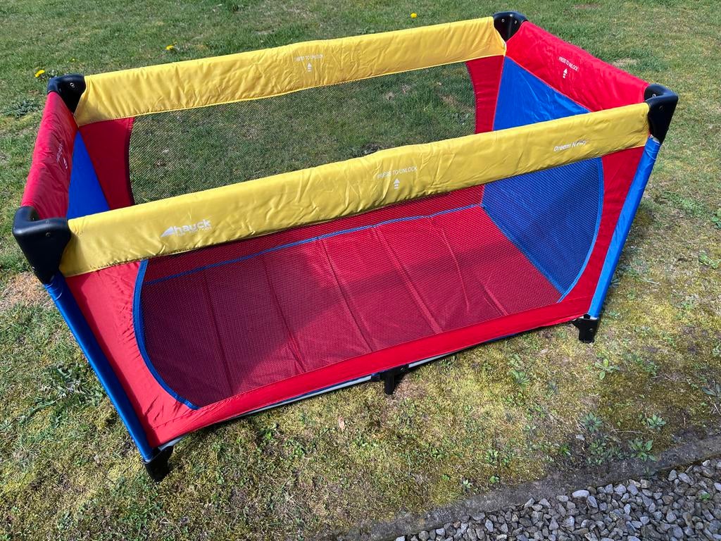 Hauck campingbedje met extra matras, Kinderen en Baby's, Kinderkamer | Bedden, Ophalen, Gebruikt, Minder dan 140 cm, Matras