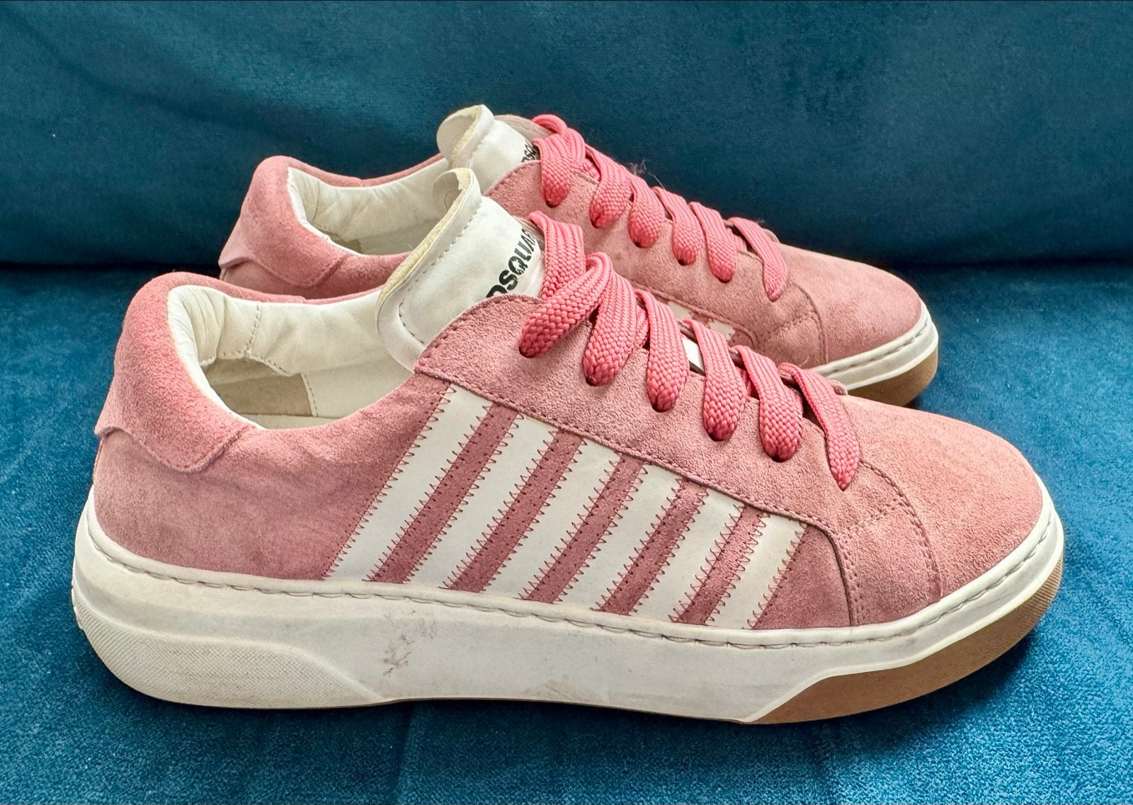 Dsquared2 Bumper Sneakers roze suède - Maat 40, Kleding | Dames, Ophalen of Verzenden, Roze, Sneakers of Gympen, Zo goed als nieuw