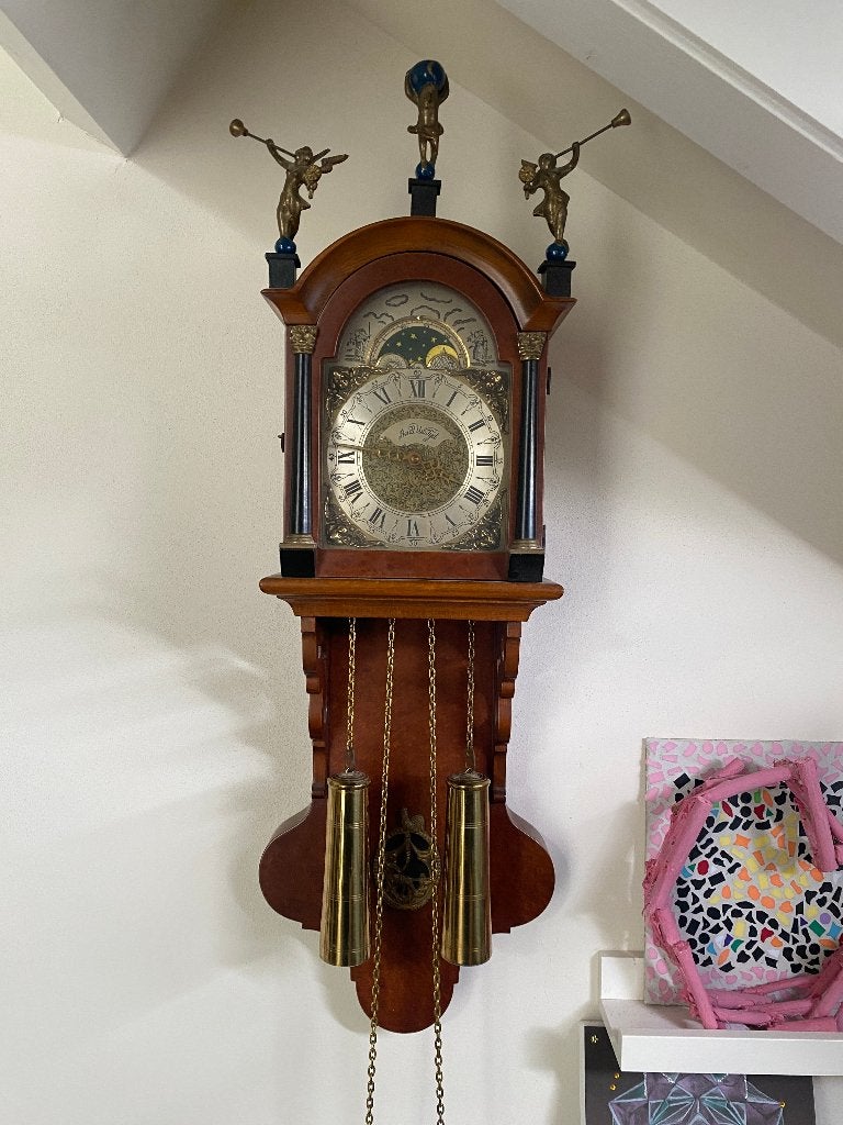 antieke Hollandse wandklok, Ophalen of Verzenden
