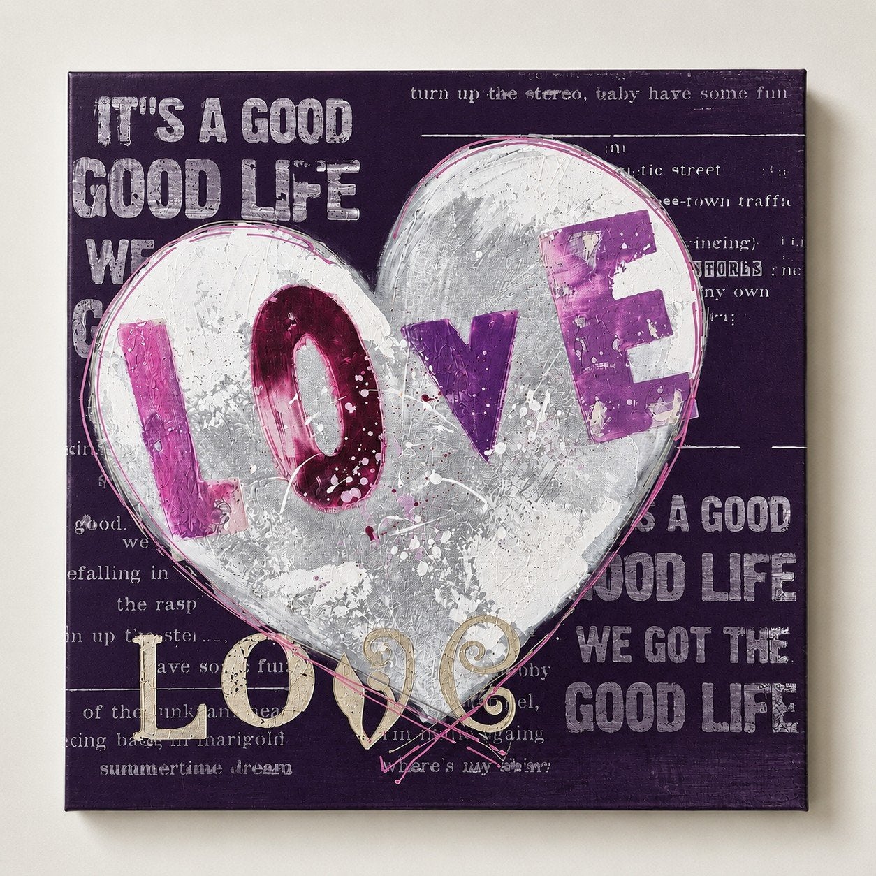 Canvas schilderij 'Love' hart paars 60x60cm zgan

Mooi canva, Ophalen, Zo goed als nieuw, Schilderij