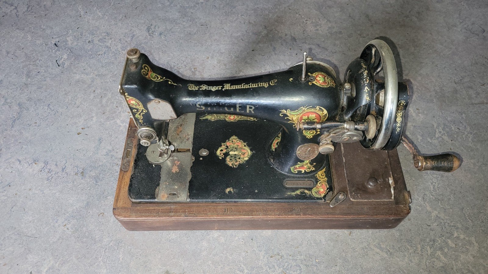 Antieke Singer Naaimachine (1918) met handleiding, Ophalen of Verzenden