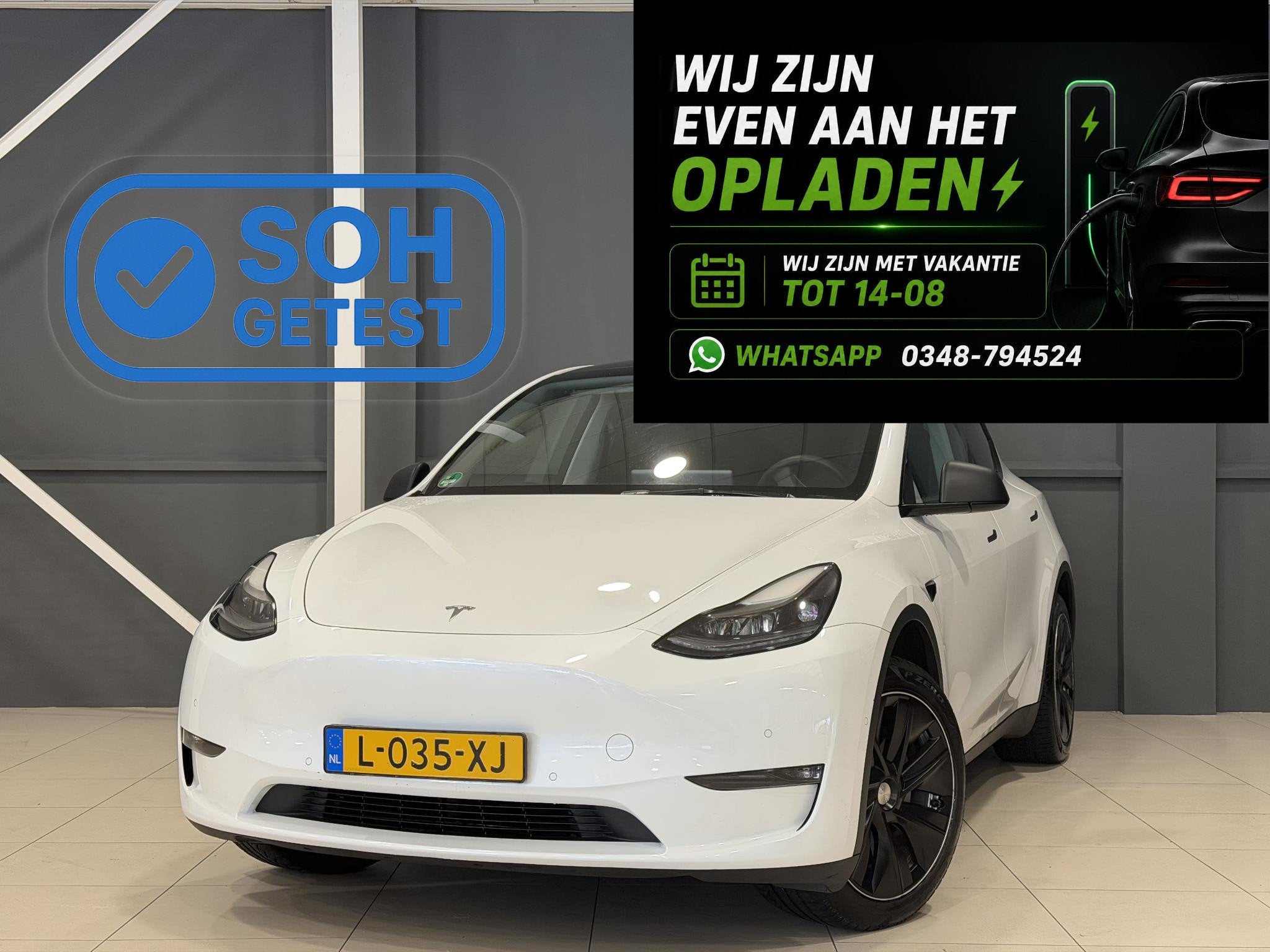 Tesla Model Y Long Range AWD 75 kWh | Trekhaak | SOH 91,7% |, Automaat, Stof, Gebruikt, 495 min