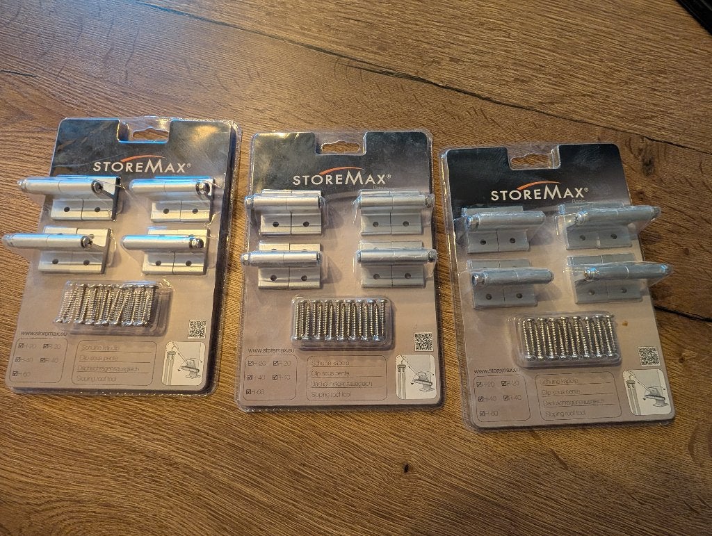 StoreMax schuine kapclips / scharnieren - Set van 3 - Nieuw!, Ophalen of Verzenden, Nieuw