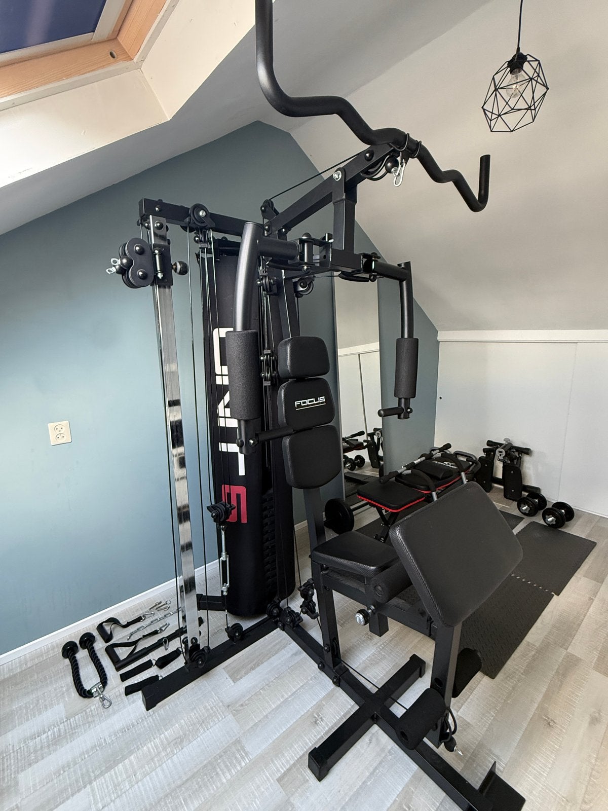 Focus Fitness Unit 6 Krachtstation - Compleet Home Gym, Sport en Fitness, Ophalen, Gebruikt, Krachtstation, Armen