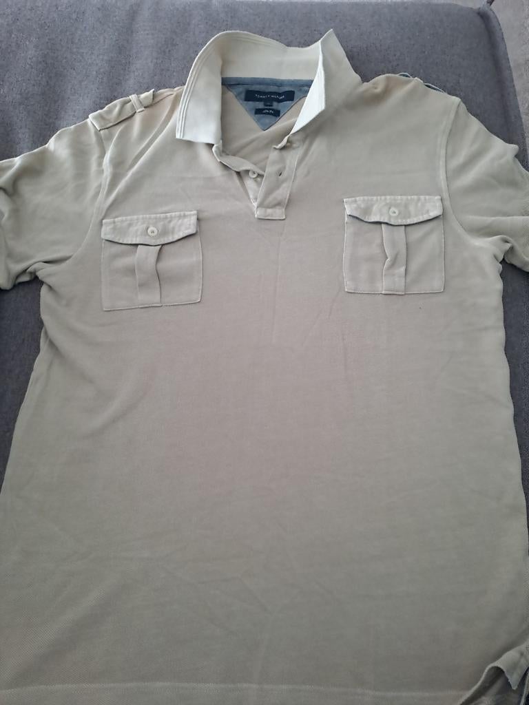 Originele Tommy Hilfiger Polo Maat XL, Kleding | Heren, Polo's, Beige, Tommy Hilfiger, Maat 56/58 (XL), Ophalen of Verzenden