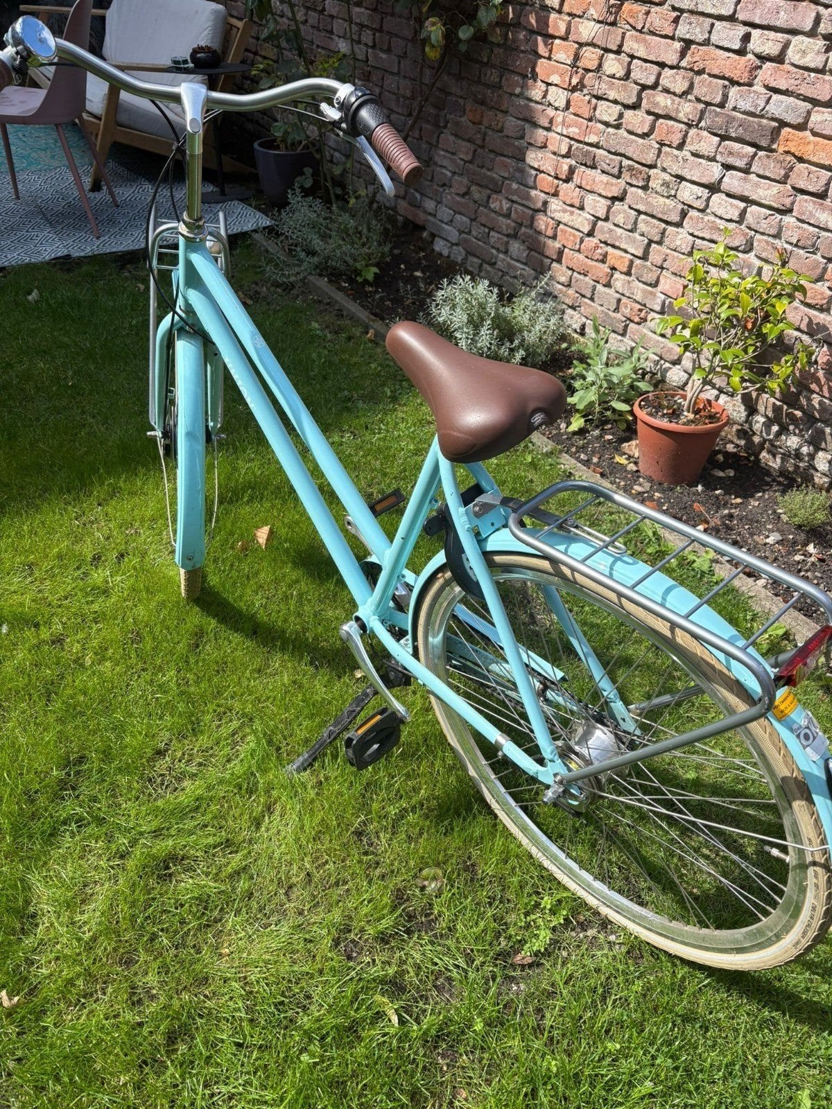 Stijlvolle Union meidenfiets - Lichtgroen met voordrager, Velgrem, 50 tot 53 cm, Ophalen, Overige merken