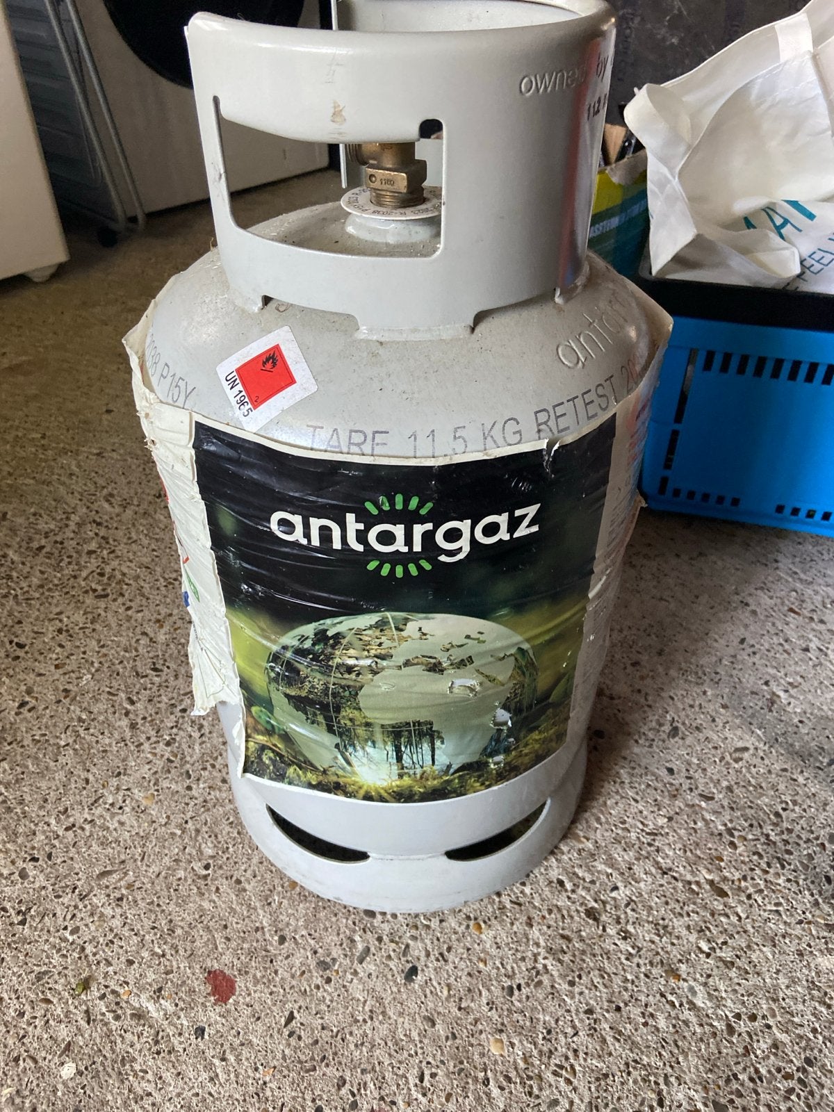 Antargaz gasfles 11.5 kg - meer dan half vol, Ophalen, Gebruikt