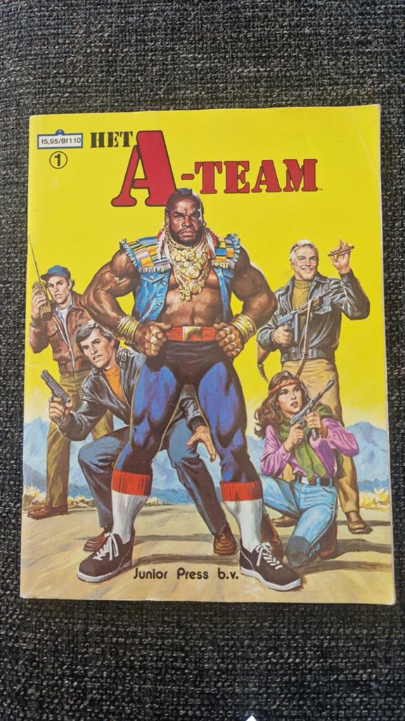 Nostalgisch A-Team stripboek - Junior Press b.v., Gelezen, Eén stripboek, Ophalen of Verzenden, Junior Press