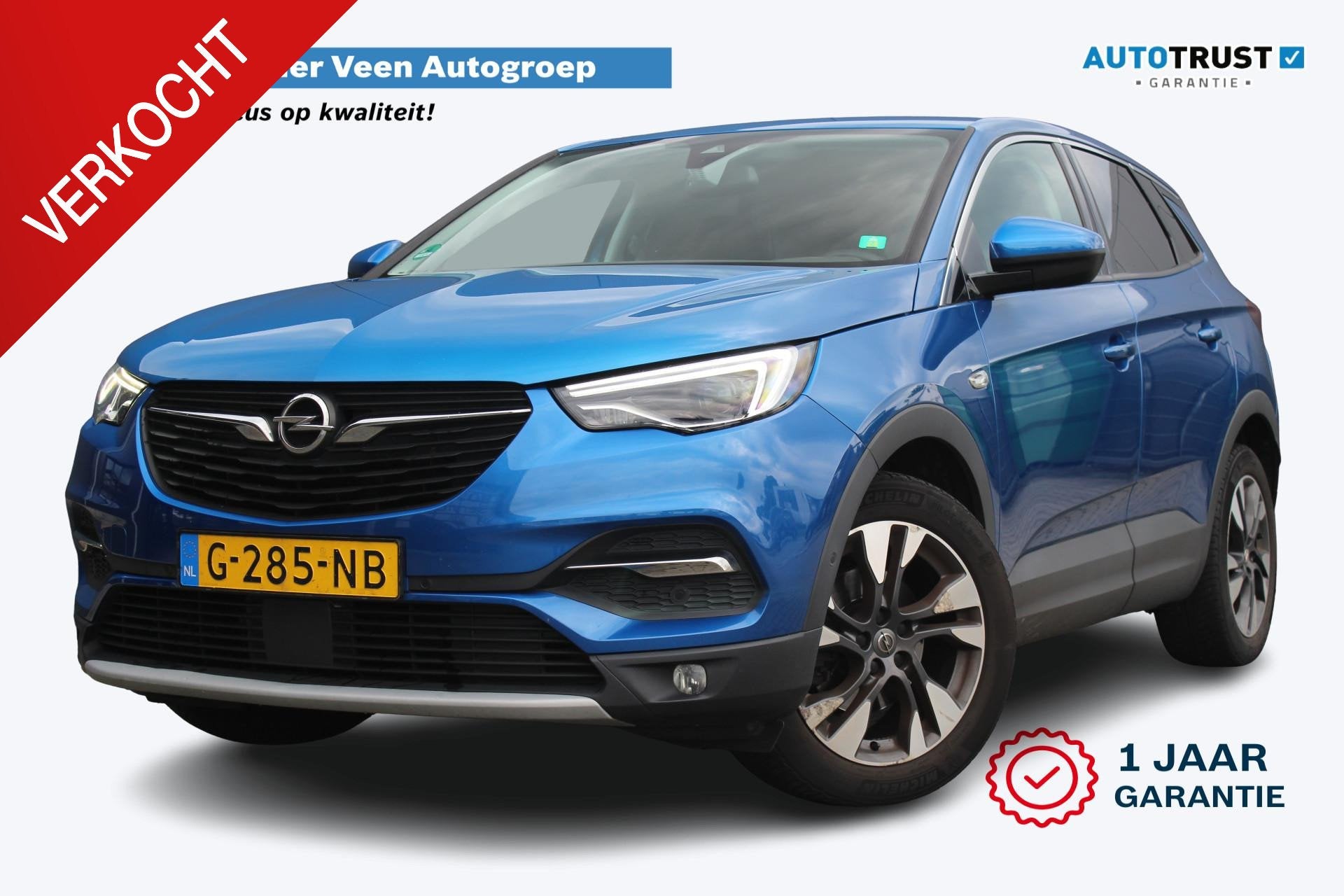 Opel Grandland X 1.2 Turbo Business Executive | Incl. 12 maa, Auto's, Opel, 1199 cc, Blauw, Leder en Stof, Origineel Nederlands