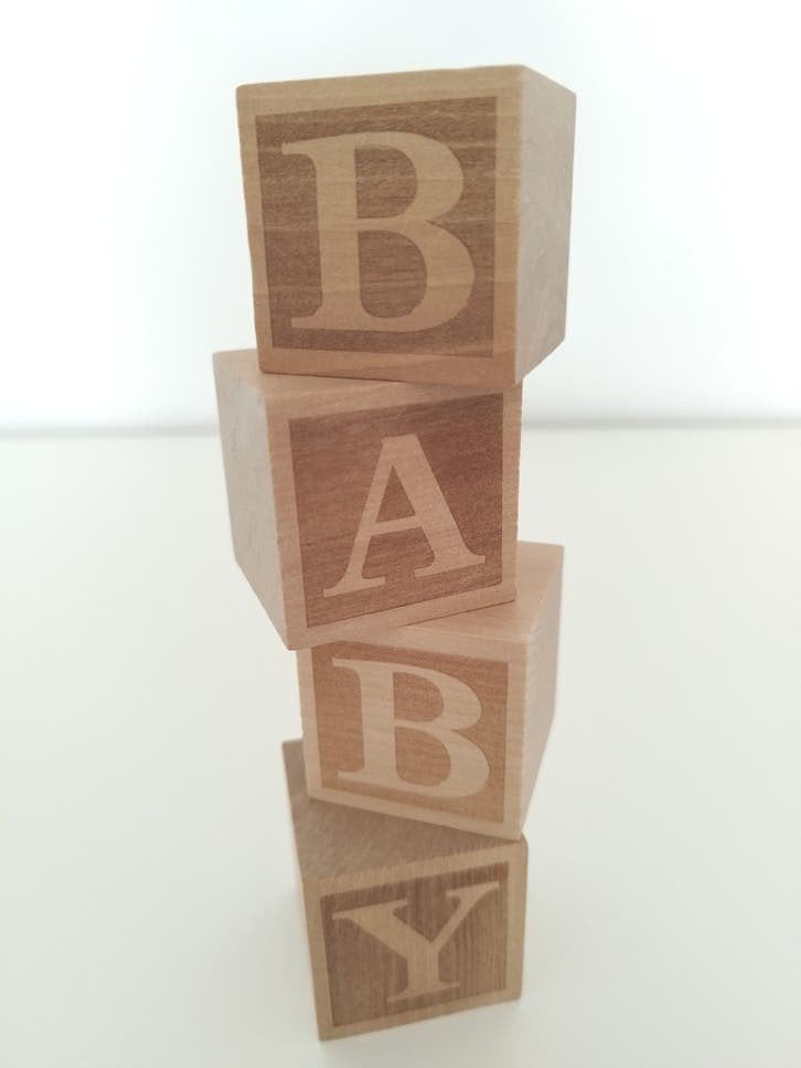 baby decoratie blokken hout, Ophalen of Verzenden, Nieuw