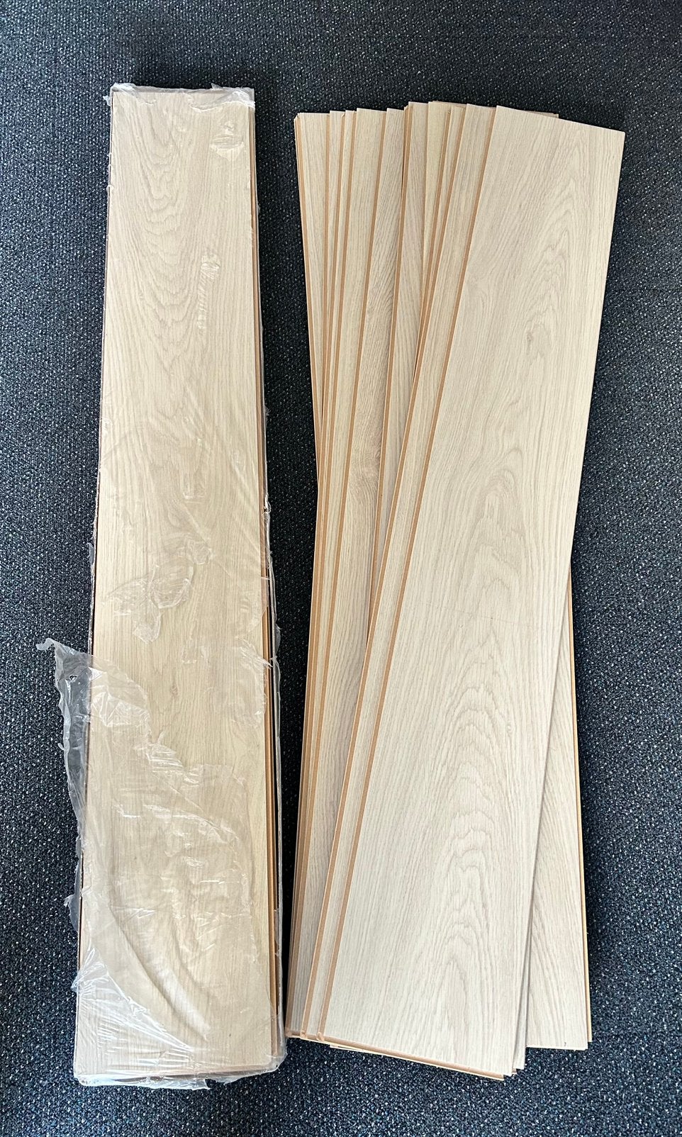 Clicklaminaat licht beige, Doe-het-zelf en Verbouw, Ophalen, 50 tot 150 cm, Nieuw, Minder dan 5 m²
