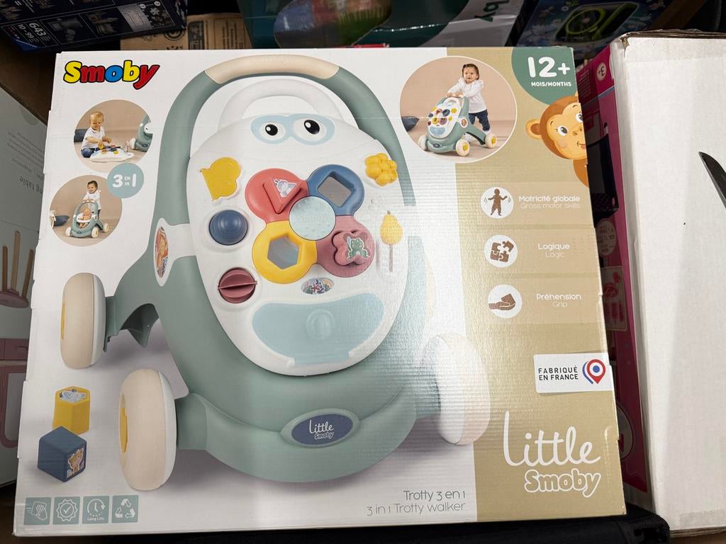 Smoby Little Trotty 3-in-1 loopwagen en speelcentrum nieuw