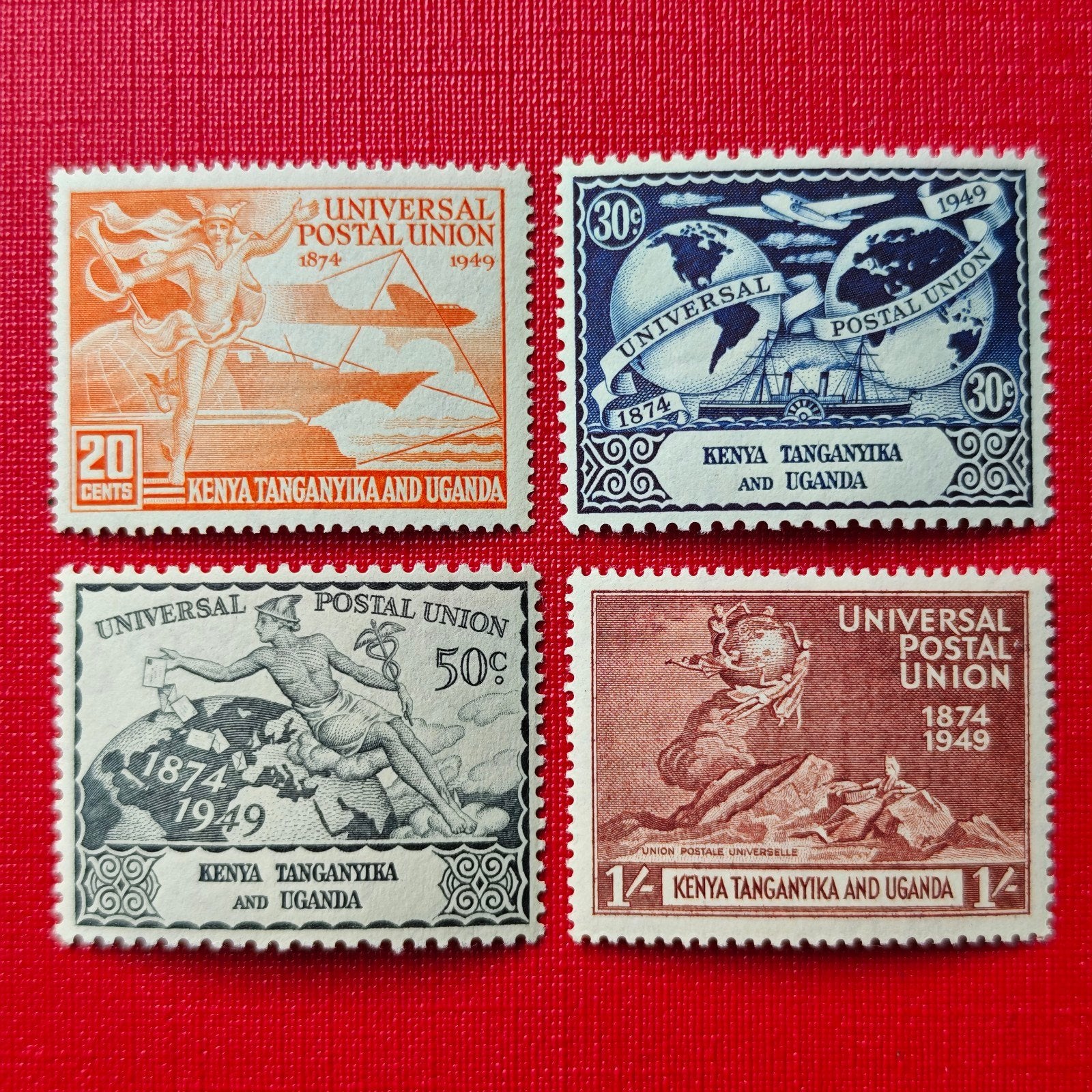 KUT 1949 Complete UPU 75th Anniversary - Mint, Ophalen of Verzenden