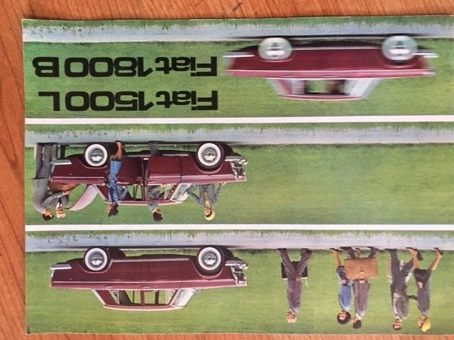 Fiat 1500 L en 1800 B originele brochure/autofolder '67, Ophalen of Verzenden, Overige merken