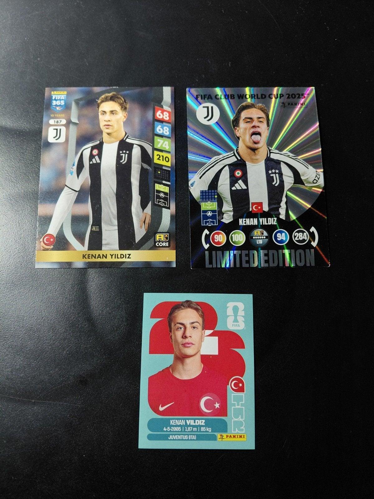 Kenan yildiz 3x (juventus/turkije) panini, Ophalen of Verzenden, Nieuw, Buitenlandse clubs, Poster, Plaatje of Sticker